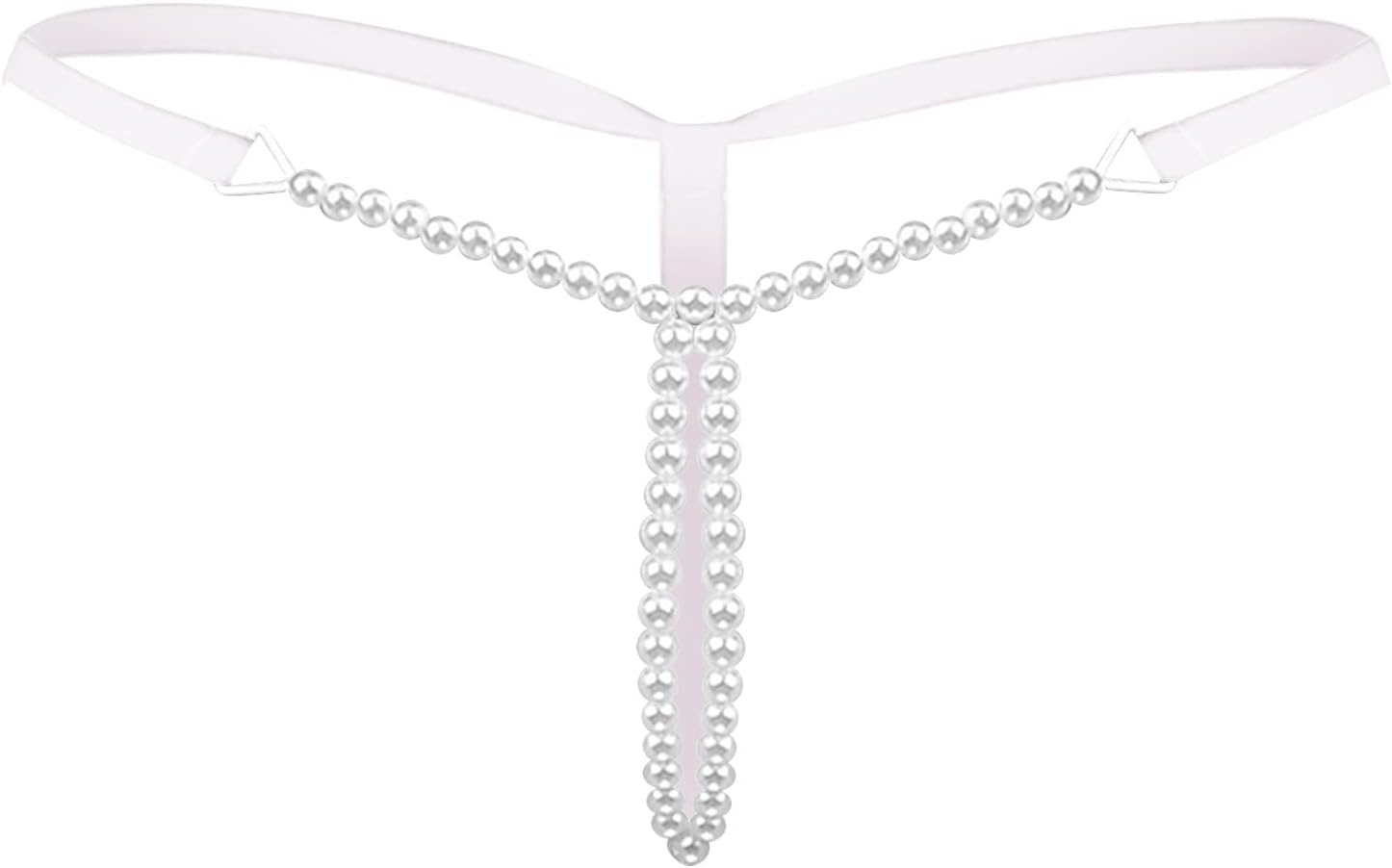 HELLORSO Sexy Women Pearl G String And Thongs Solid Low Waist Underwear Extra Large Panties for Women
