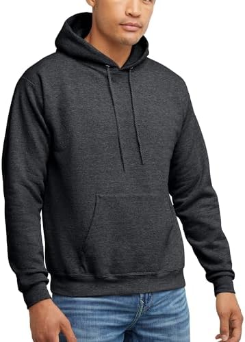 Hanes Mens EcoSmart Hoodie, Midweight Fleece, Pullover Hooded Sweatshirt