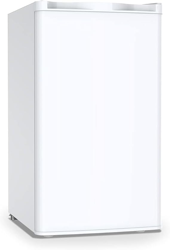 3.2 Cu. Ft Mini Refrigerator Small Drink Food Storage Machine Compact Refrigerator for Dorm, Garage, Camper, Basement or Office, Single Door Mini Fridge, White