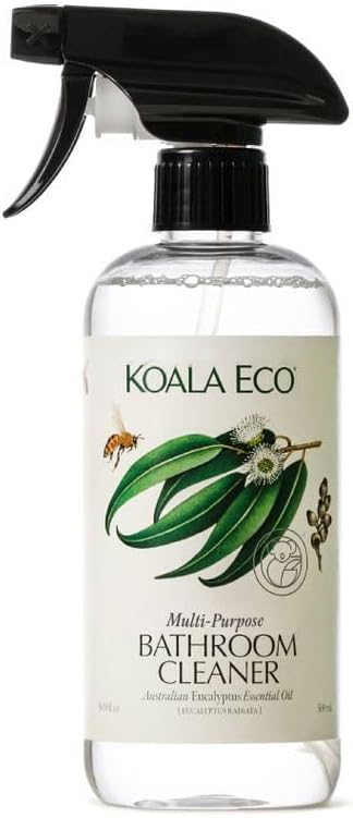 Koala Eco Bathroom Cleaner, Australian Eucalyptus Essential Oil, 16oz | Botanical formula for showers, tiles, tubs & sinks no synthetic fragrance, vegan friendly.
