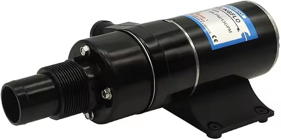 12V Macerator Pump - 13GPM(49LPM) Self-priming Sewage Pump, RV Waster Water Pump, Marine Toilet Macerator System for Fish Tank, Trailer, Canvas