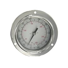 Dwyer Panel Mount Bimetal Stem Thermometer, BTPM24041,40-160F, 4" Stem