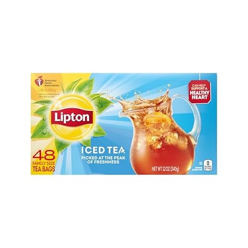 Lipton Decaf Black Iced Tea Bags, Family Size Zero Calories, 24 Total Tea Bags