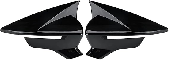 MACHSWON Left Right Side Door Mirror Covers, 1 Pair ABS Wing Mirror Housing Covers, 2017-2020 Compatible with SEAT Leon MK3 5F ST FR Cupra Ibiza Mk5 Arona KJ7, Glossy Black | Compatible with SEAT Leon MK3 5F ST FR Cupra 2017-2020, Ibiza Mk5, Arona KJ7 Outside Rearview Mirror Protection Caps