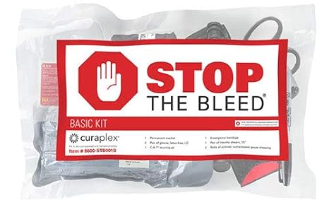 Stop the Bleed Basic Kit with CAT Tourniquet, 8 Piece Kit