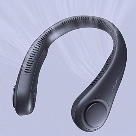 JISULIFE Portable Neck Fan, Hands Free Bladeless Fan, 5 Speeds, 4000 mAh