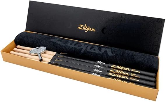 Zildjian Dip Drumsticks with Towel and Drum Key - 5A, 4-pack