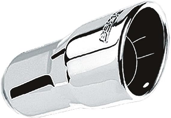 BORLA 20237 Exhaust Tip 2.25" Inlet - 3.5" Single Round Rolled-Edge Angle-Cut Intercooled Outlet - 6.5" Long Exhaust Tip Embossed With BORLA Logo. Weld On Mounting Method.