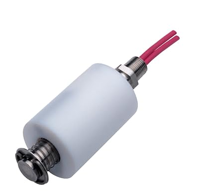 Gems Sensors 01811 PTFE Float Large Single Point Level Switch with 316 Stainless Steel Stem and Mounting, 1-14 Diameter, 18 NPT Male, 78 Actuation Level, 20VA, SPSTNormally Open