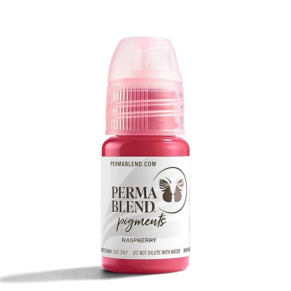 Perma Blend Permanent Makeup for Lips, Used for All Permanent Makeup Procedures, Professional Cosmetic Pigment - Raspberry, 0.5 oz