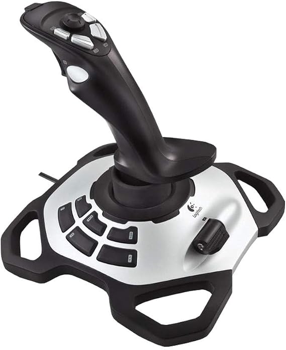 Logitech G Extreme 3D PRO Joystick | 12 Programmable Buttons, 8-way Hat Switch, Stable, Weighted Base, Rapid-fire Trigger, USB, PC - Black/Silver