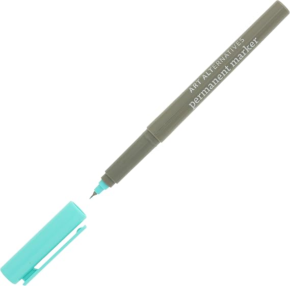Art Alternatives Permanent Marker, Extra-Fine, Aqua - 1.2mm Felt Nib - Permanent - Multi-surface - Drawing + Writing + Illustration