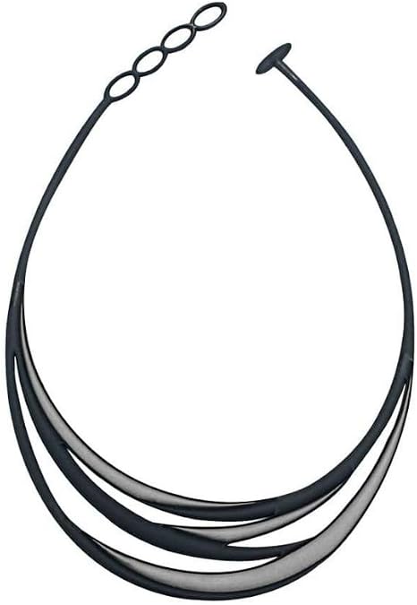 Batucada Swell Necklace-Silver+BLK