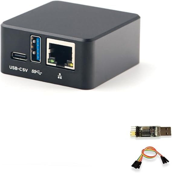 FriendlyElec NanoPi NEO3 Plus Mini Router, RK3528A, 1GB RAM, Single Board Computer, Gigabit Ethernet, USB 3.0, Support eMMC/OpenWrt for IoT NAS Smart Home (Basic Package, with Case)