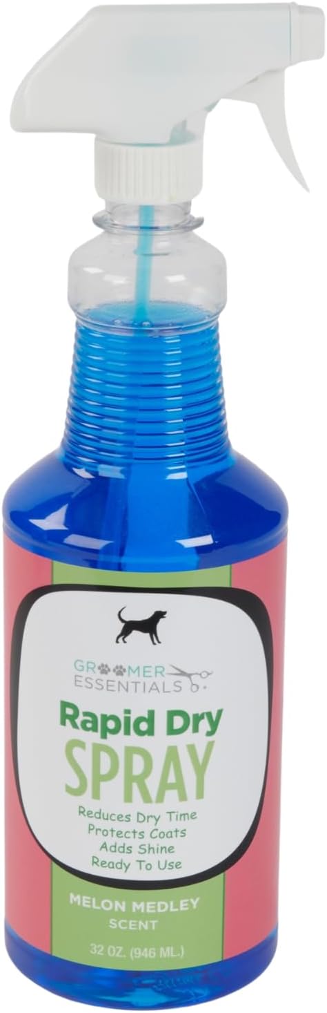 GROOMER ESSENTIALS Rapid Dry Spray - Fast Drying and Conditioning - 32 oz.