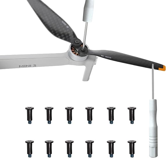 for DJI Mini 3 Propeller Screw Pack Kit, with Screwdriver, Propellers Repair Parts Replacement Spare Parts for DJI Mini 3 Accessories (12pack)