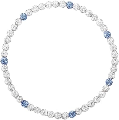 JoJo Siwa Trendy Blue and White rhinestone necklace.