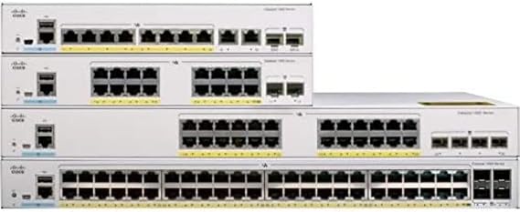 Cisco Catalyst 1000-48P-4G-L Network Switch, 48 Gigabit Ethernet PoE+ Ports, 370W PoE Budget, 4 1G SFP Uplink Ports, Enhanced Limited (C1000-48P-4G-L)