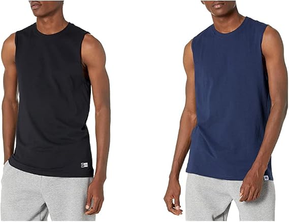 Russell Athletic Mens Cotton Performance Sleeveless Muscle T-Shirt