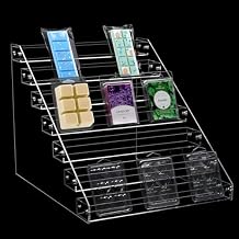 12 Wax Melt Holder Display 7 Tier Acrylic Riser Display Stands Wax Melts Storage Clear Acrylic Display Shelf For Wax Melt Clamshells Wax Melt Candles Wax Cubes Wax Tarts Wax Block(NO Wax Melts)