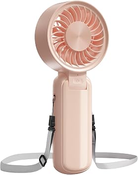 Strong Wind Handheld Fan with 4 Speeds,High-Power Motor,USB Rechargeable Portable Fan up to 10H Runtime for Travel Office Outdoor