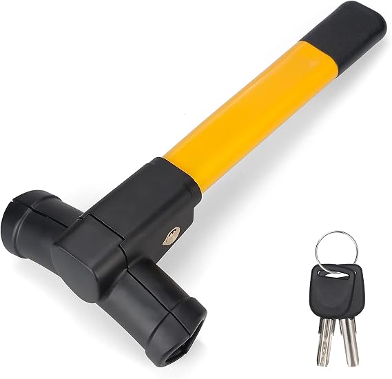 Universal Steering Wheel Lock - T-Bar Steering Wheel Immobiliser,Anti-Theft Retractable Car Steering Wheel Lock,Car Steering Wheel Lock,Universal Steering Wheel Clamp,for Cars,Trailer, Vans,Caravans