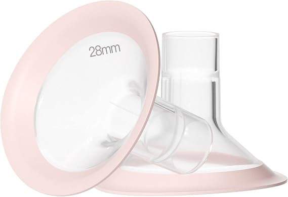 NCVI Replacement Flanges 28mm Compatible with 8780/8782/8100/8102/8122/8116/8128/8129, Breast Pump Accessories, BPA Free, 2 PCS (28mm Flange)