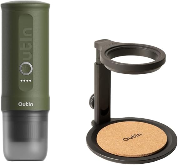 OutIn Nano Portable Electric Espresso Machine Removable Universal Coffee Drip Stand with Cork Pad