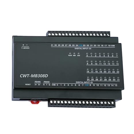 CWT-MB308D 32DI 32-Channel Digital Input RS485 RS232 Modbus Rtu Acquisition Io Module with 2500V Lightning Protection