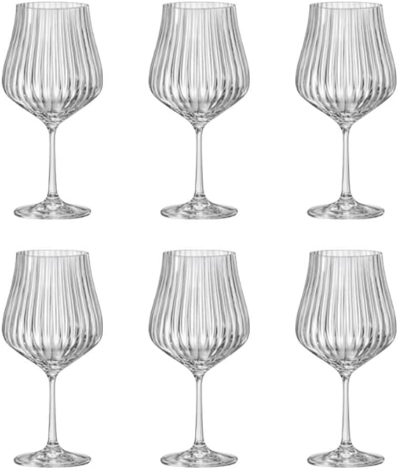 06 Optic Tulip Bowls for Bourgogne in Titanium Crystal 600mL