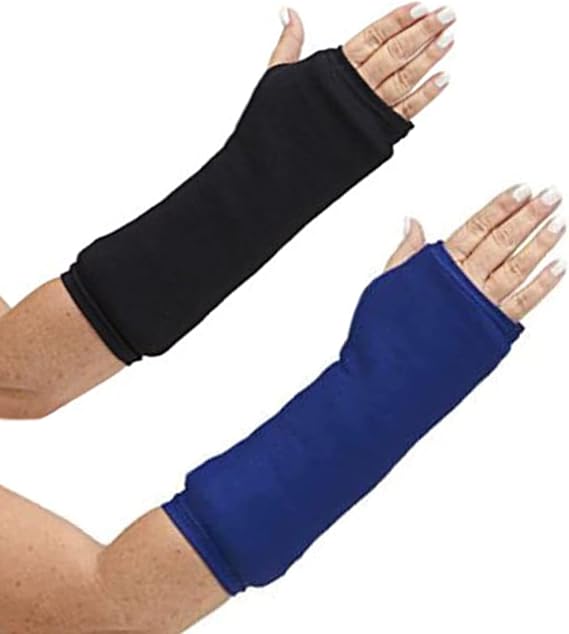 CastCoverz! Designer Arm Cast Cover Bundle - Includes 1 Black Cast Cover and 1 Navy Cast Cover - Medium Short: 11" Length X 9" Circumference - Washable - Made in USA - 2-Pack