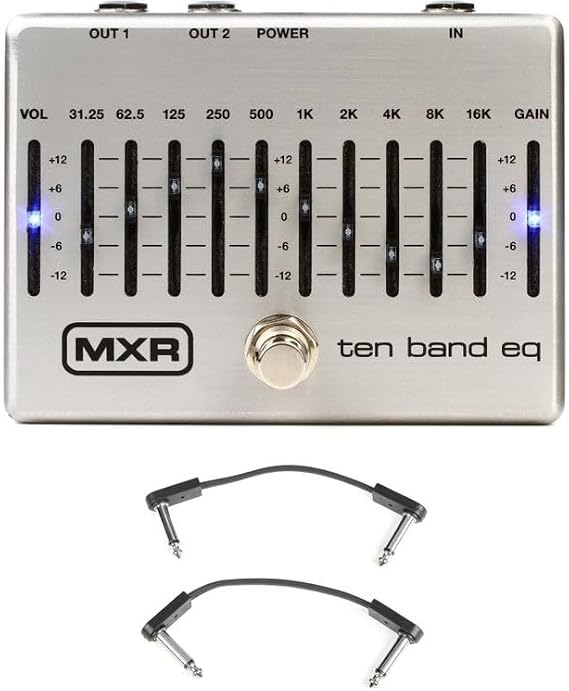 MXR M108S Ten Band EQ Pedal with Patch Cables