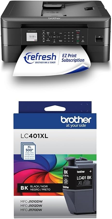 Brother Printer + XL Black Toner
