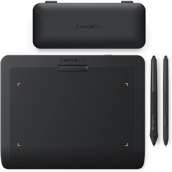 XENCELABS BPH0812W-A-BKS Pen Tablet, Standard, 8-Inch Portable, Wireless Support, Board Tablet, Digital Art Pad, 2 Sizes of Pens, Ultra Thin 0.3 inches 8 mm, 8192 Brush Pressure Levels, 16:9 Aspect Ratio, Compatible with Win/Mac/Linux, Compatible with Drawing Screen