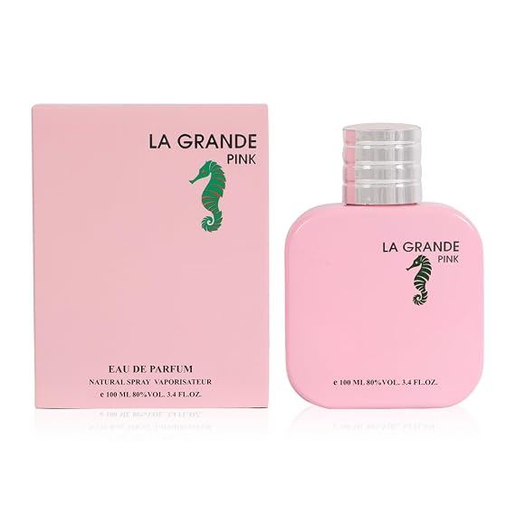 LA GRANDE PINK Spray Perfume Eau de Parfum for Women Sweet Fruity Vanilla Floral Scent 100ml / 3.4 fl.oz