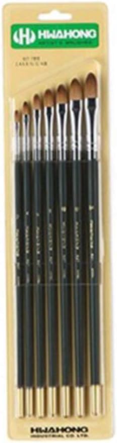 Artist Oil Acrylic Paint Flat Brush 827 1Set (7ea Brushes) Art