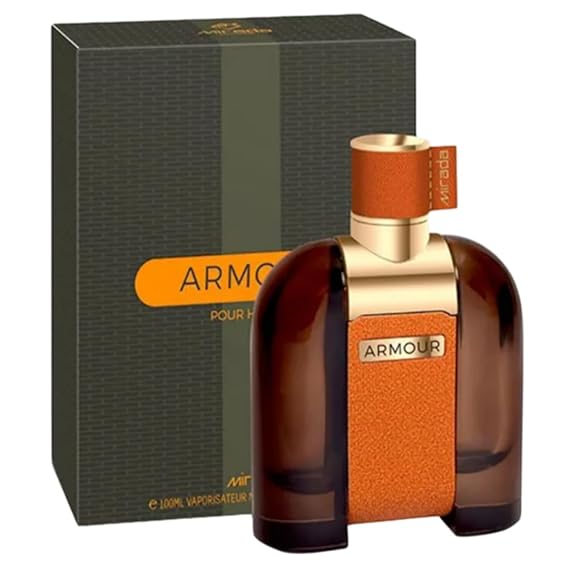 MIRADA Armour, Men's Eau de Parfum (EDP) 3.4 FL. Oz (100ml), Mens Perfume with Notes of Cardamom, Leather, Jasmine, Patchouli, Amber, Moss
