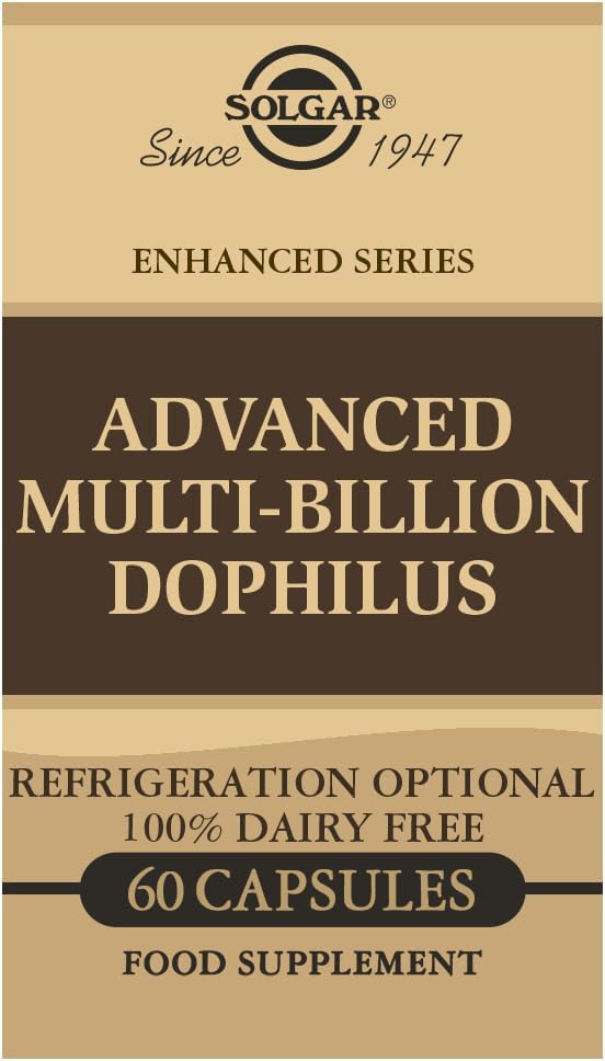 Solgar Advanced Multi-Billion Dophilus Vegetable Capsules - Pack of 60 - Source of Beneficial microorganisms - with L. acidophilus - Vegan