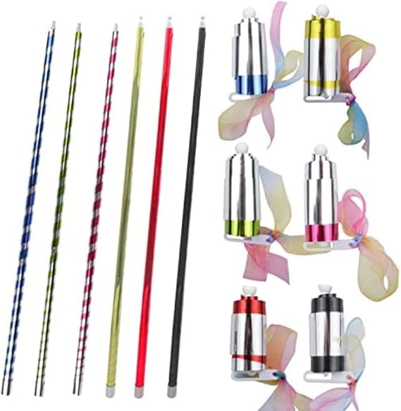 6 Pcs Magic Pocket Staff Magic Wand Telescopic Props Funny Toy Trick Prop,Decompression Walking Stick Prop Toy,Appearing Cane for Professional Magician Role Play Props,Random color