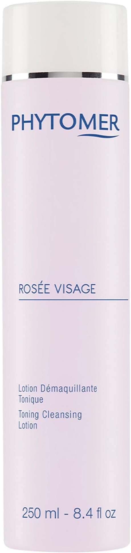 Phytomer Rosee Visage Face Toning Cleansing Lotion (250 ml) | All in One Cleanser, Makeup Remover & Toner, Gentle, Alcohol-Free Formula With Rose Water for Soft, Supple Skin