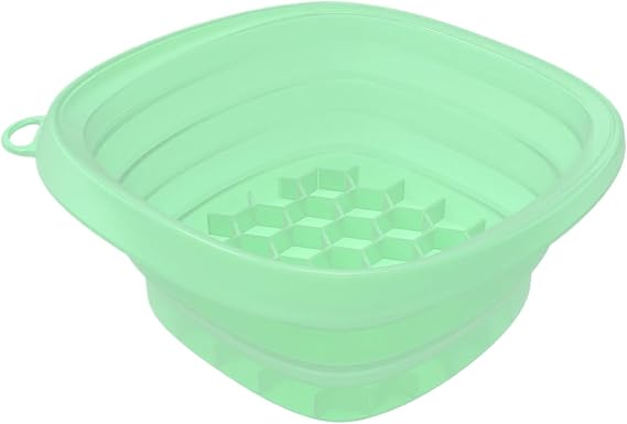 Face Ice Bath Bowl | Foldable Basin | Silicone Reusable Foldable Cooling Washing Basin with Build in Cube Tray for Skin Care Spa Kitchen Home