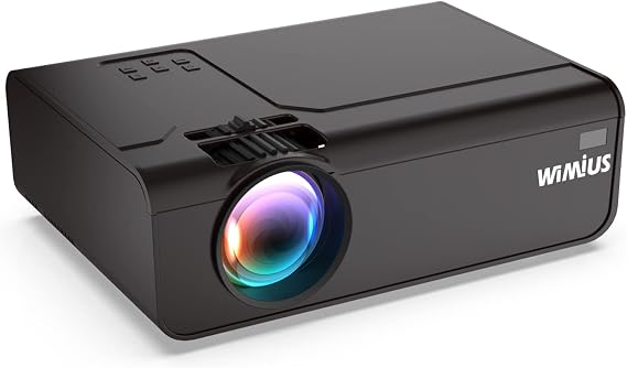 WiMiUS 2021 Upgrade P18 8000L LED Movie Projector Native 1080P Support 4K 400" Compatible with Wifi Dongle Bluetooth Transmitter Amazon Fire TV Stick Laptop iPhone Android Xbox PS4 Via HDMI USB VGA AV