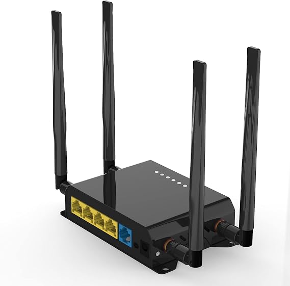 4G LTE Router with 4 LAN Ports OpenWRT Support PCI-E Slot for 4G/LTE USB 2.0 & Micro SD - 300Mbps WiFi Wide Temp (-30C~70C Tested)