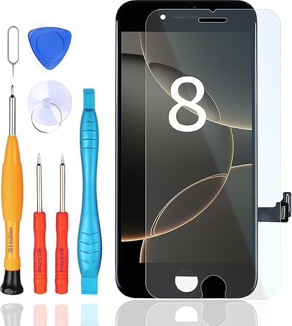 LL TRADER Screen Replacement for iPhone 8/SE 2020(SE2) LCD Screen 4.7 Inch LCD Retina FHD Display with Repair Tool Kits, Waterproof Tape, Screen Protector Mounting Frame Black 2026 NEW for USA