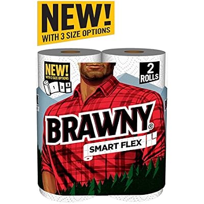 Brawny Smart Flex Paper Towel Rolls, 2 Count