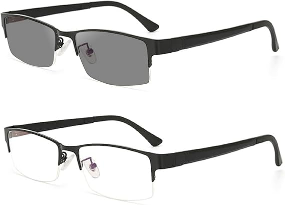 mincl/Photocromic Lens Transition Business Frames Reading Glasses
