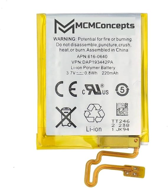 MCMConcepts Replacement Battery for Apple iPod Nano 7th Generation 16GB A1446