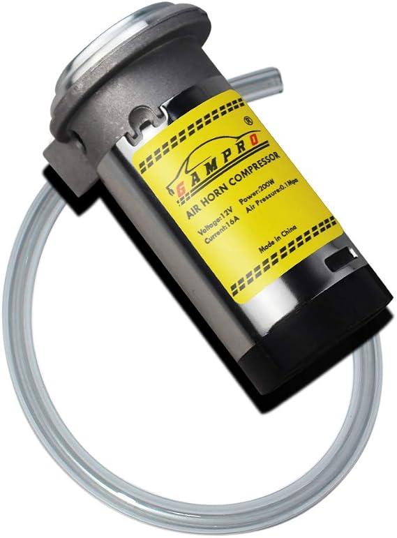 GAMPRO 12V Air Compressor Kit for Any Vehicles Trucks Lorrys Boats Cars Vans Horns (Silver)