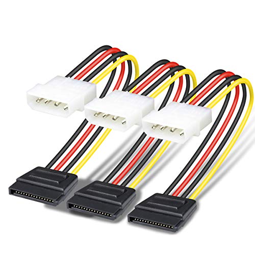 BENFEI SATA to Molex, 3 Pack 4 Pin Molex to SATA Power Cable - 10 Inches