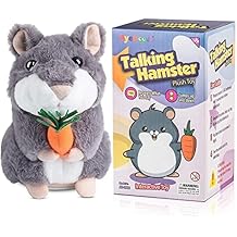 Ayeboovi 2 3 4 5 Year Old Girl Gifts Toy Talking Hamster Repeats What You Say, Interactive Fun Autism Toys for Ages 2-4 5-7 Boys Girls Kids Toddler